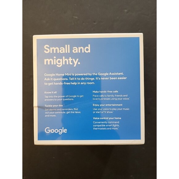 Google Home Mini Smart Speaker w/Google Assistant-Chalk (GA00210-US) NEW SEALED - Picture 3 of 6